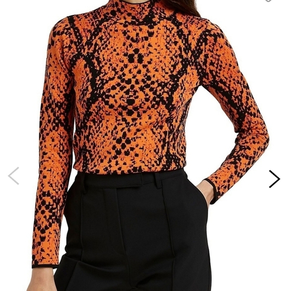 NWT River Island Snake-Print Highneck Top sz 6 - Picture 5 of 8